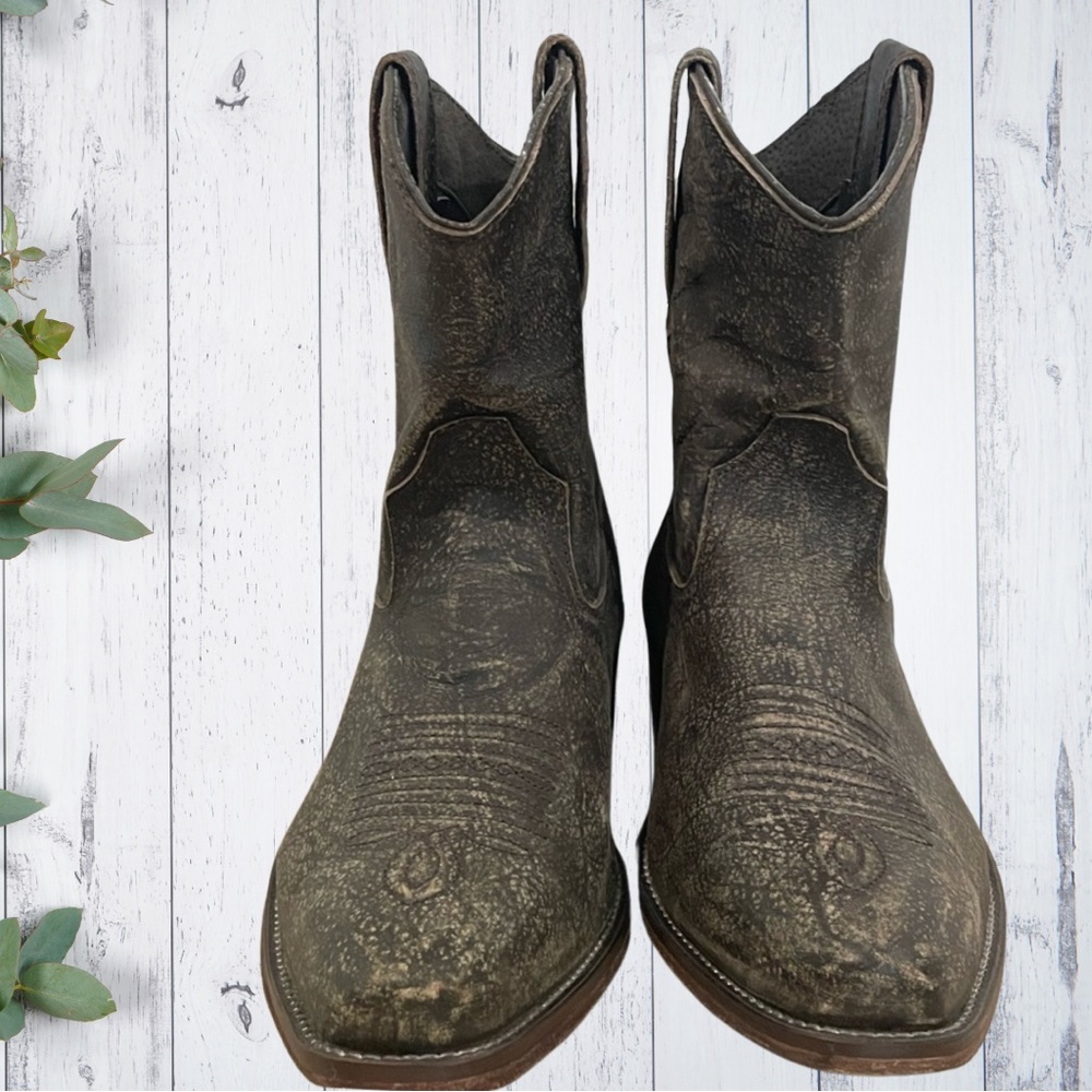 Roper Distressed Brown Ankle Boots